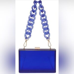 Bright Blue Acrylic Purse